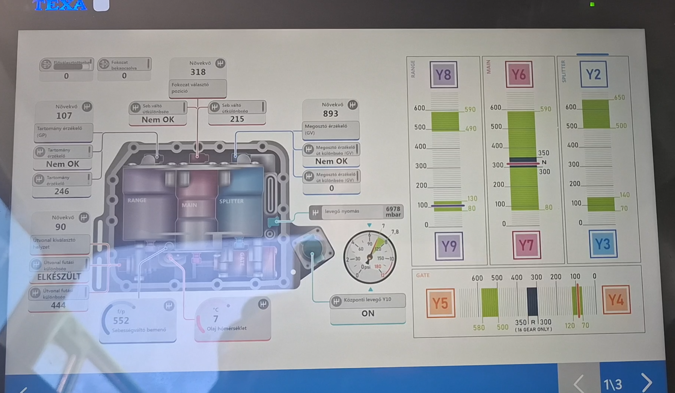 AXON VOICE ZF-ASTRONIC hibatároló grafikus diagnosztika